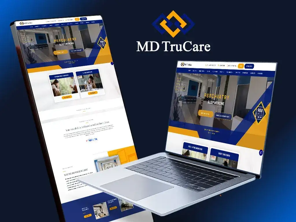 MD TruCare healthcare website designed and developed by Intrigue IT Solutions to improve patient engagement, accessibility, and online visibility.